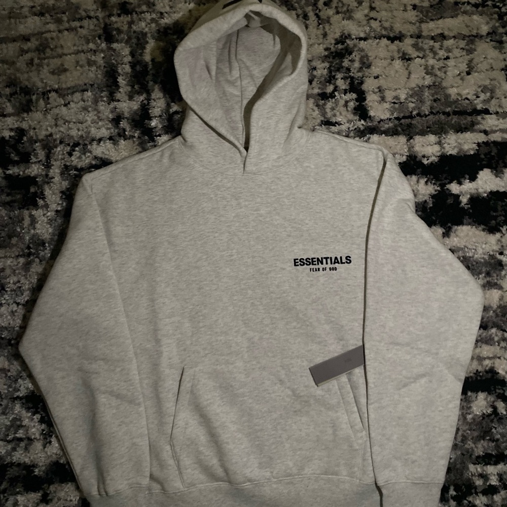 Essentials Light Gray Men's Hoodie